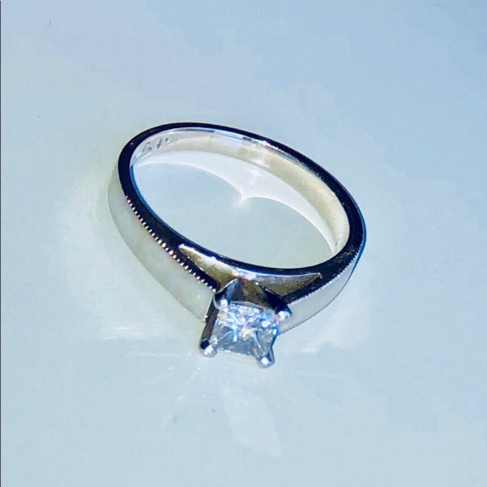 .75ct princess cut solitaire diamond ring